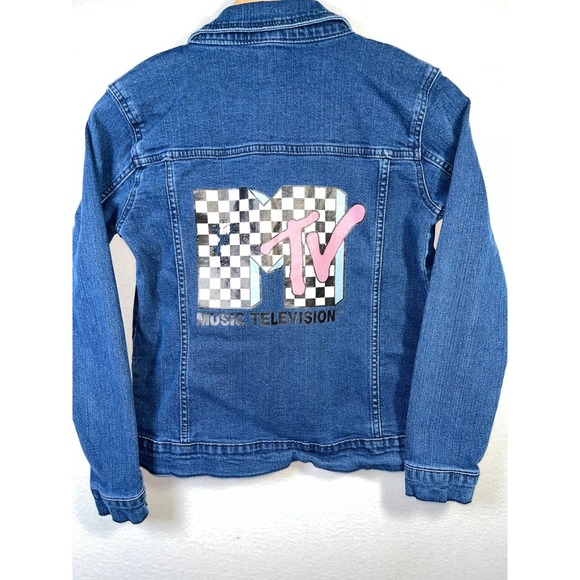 MT&V Other - MTV Denim Jacket Girls XL 14/16 Dark Blue Wash Vintage Style